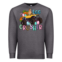 Charcoal Heather egg crusher monster truck easter Premium Sweatshirt - Artiststas