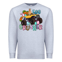 Heather Grey egg crusher monster truck easter Premium Sweatshirt - Artiststas