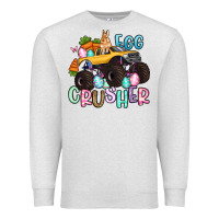 Oatmeal Heather egg crusher monster truck easter Premium Sweatshirt - Artiststas