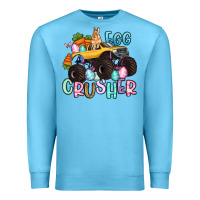 Ocean Blue egg crusher monster truck easter Premium Sweatshirt - Artiststas