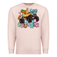 Pale Pink egg crusher monster truck easter Premium Sweatshirt - Artiststas