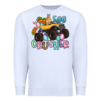 White egg crusher monster truck easter Premium Sweatshirt - Artiststas