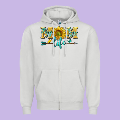 Mom Life Zipper Hoodie Designed By Nancycooperartshop