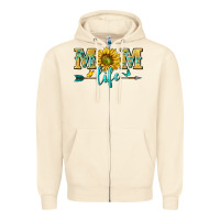 Sandshell mom life Zipper Hoodie - NancyCooperArtShop