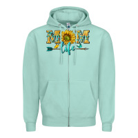 Seafoam mom life Zipper Hoodie - NancyCooperArtShop