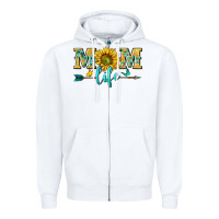 White mom life Zipper Hoodie - NancyCooperArtShop