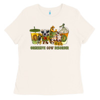 Bone Obsessive cow disorder coffee cups Ladies Tee - texasbilliewilder
