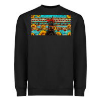 Black doberman with sunflowers license plate Heavyweight Sweatshirt - Artiststas