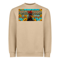 Mushroom doberman with sunflowers license plate Heavyweight Sweatshirt - Artiststas