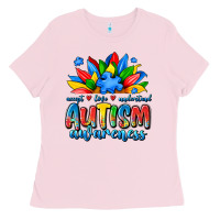 Bubblegum Pink autism awareness accept love understand Ladies Tee - JahusDesignShop