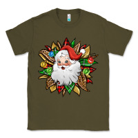 Army Green santa claus sunflower Classic Tee - Jasminsmagicworld