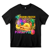 Black farm fresh pineapple Heavy Core Tee - Zillion Design Studio