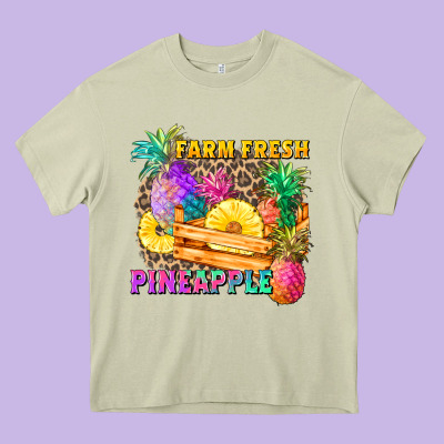 Farm Fresh Pineapple Heavy Core Tee Designed By Zillion Design Studio