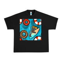 Black koala at the pool seamless pattern Urban Heavy Tee - BundleAndBundleShop