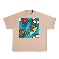 Burro koala at the pool seamless pattern Urban Heavy Tee - BundleAndBundleShop