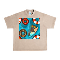 French Oak koala at the pool seamless pattern Urban Heavy Tee - BundleAndBundleShop