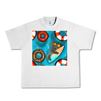Lunar Rock koala at the pool seamless pattern Urban Heavy Tee - BundleAndBundleShop