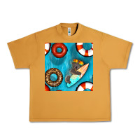 Peanut Butter koala at the pool seamless pattern Urban Heavy Tee - BundleAndBundleShop