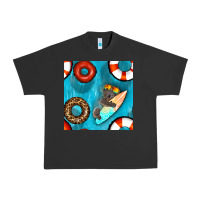 Pigment Black koala at the pool seamless pattern Urban Heavy Tee - BundleAndBundleShop