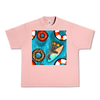 Salmon koala at the pool seamless pattern Urban Heavy Tee - BundleAndBundleShop