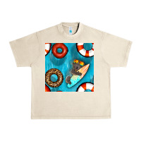 Sandshell koala at the pool seamless pattern Urban Heavy Tee - BundleAndBundleShop