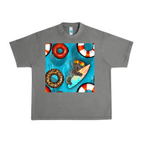 Tornado koala at the pool seamless pattern Urban Heavy Tee - BundleAndBundleShop