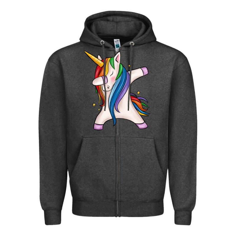 Dabbing Unicorn Zipper Hoodie by MaliasSmallBusiness | Teevron