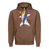 Chestnut dabbing unicorn Zipper Hoodie - MaliasSmallBusiness