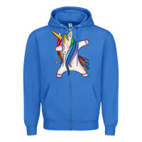 True Royal dabbing unicorn Zipper Hoodie - MaliasSmallBusiness