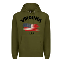Army Green VIRGINIA U.S.A Premium Hoodie - Bettercallsaul