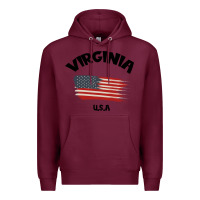 Burgundy VIRGINIA U.S.A Premium Hoodie - Bettercallsaul