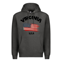 Charcoal Heather VIRGINIA U.S.A Premium Hoodie - Bettercallsaul