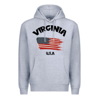 Heather Grey VIRGINIA U.S.A Premium Hoodie - Bettercallsaul