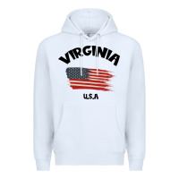 White VIRGINIA U.S.A Premium Hoodie - Bettercallsaul