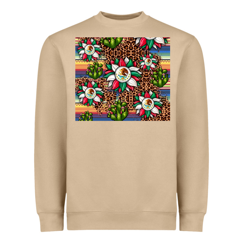 Sunflower Mexican Flag Tumbler Heavyweight Sweatshirt by JahusDesignShop | Teevron