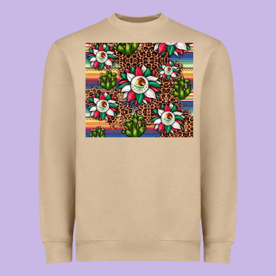 Sunflower Mexican Flag Tumbler Heavyweight Sweatshirt Designed By Jahusdesignshop