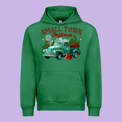 Small Town Christmas Urban Hoodie Designed By Cowgirlartshop