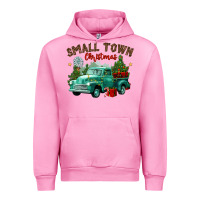 Fuchsia Pink small town christmas Urban Hoodie - CowGirlArtShop