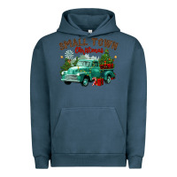 Pigment Midnight Navy small town christmas Urban Hoodie - CowGirlArtShop