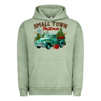 Pigment Oil Green small town christmas Urban Hoodie - CowGirlArtShop
