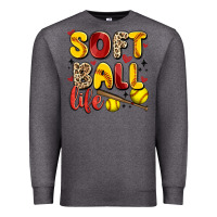 Charcoal Heather softball life Premium Sweatshirt - Artiststas