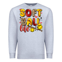 Heather Grey softball life Premium Sweatshirt - Artiststas