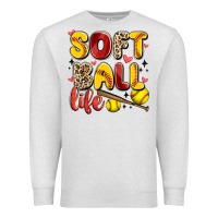 Oatmeal Heather softball life Premium Sweatshirt - Artiststas