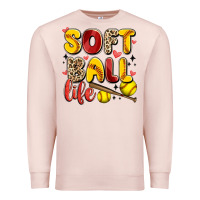 Pale Pink softball life Premium Sweatshirt - Artiststas