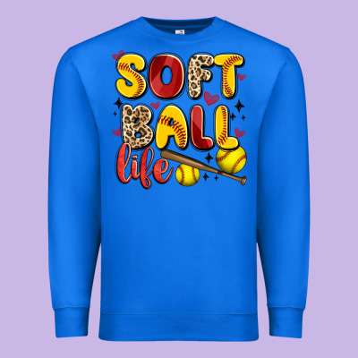 Softball Life Premium Sweatshirt Designed By Artiststas