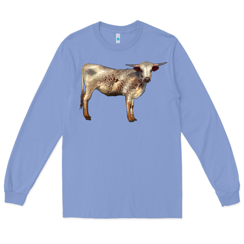 Texas Longhorn Heifer Long Sleeve Tee by LillyAllenDesigns | Teevron