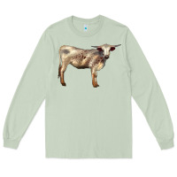 Matcha Texas Longhorn Heifer Long Sleeve Tee - LillyAllenDesigns