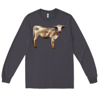 Smoke Texas Longhorn Heifer Long Sleeve Tee - LillyAllenDesigns