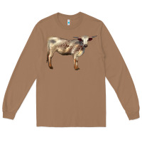 Toasted Coconut Texas Longhorn Heifer Long Sleeve Tee - LillyAllenDesigns