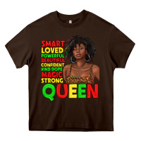 Chocolate Brown black queen quotes juneteenth Heavy Core Tee - texasbilliewilder